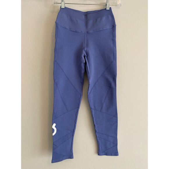 Peloton x NUX Purple Logo Compression Athletic Leggings Womens Small Periwinkle - Picture 1 of 7